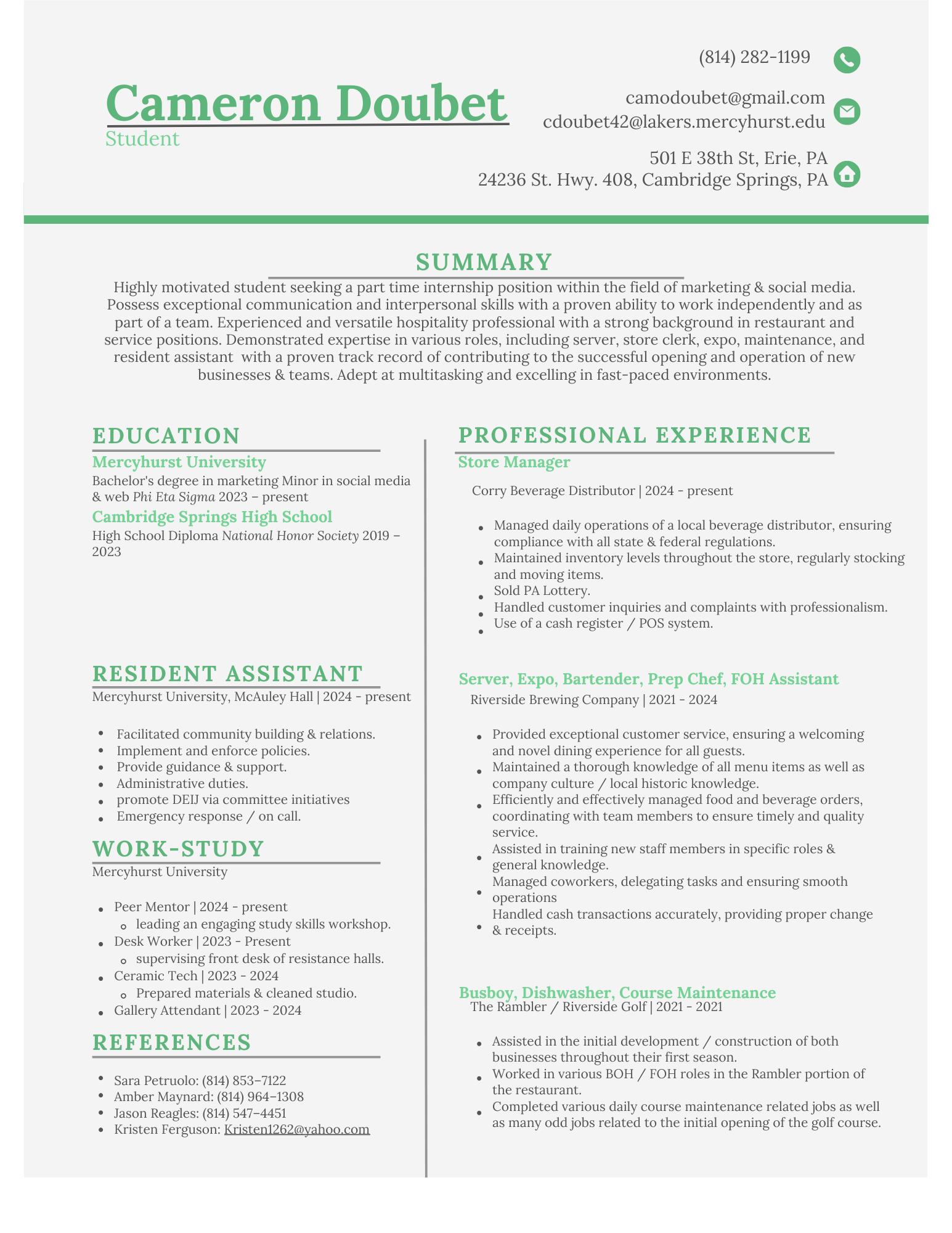 resume front image